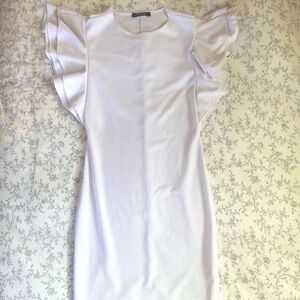 discovery body-con ruffle-sleeved midi dress​​​​​​​